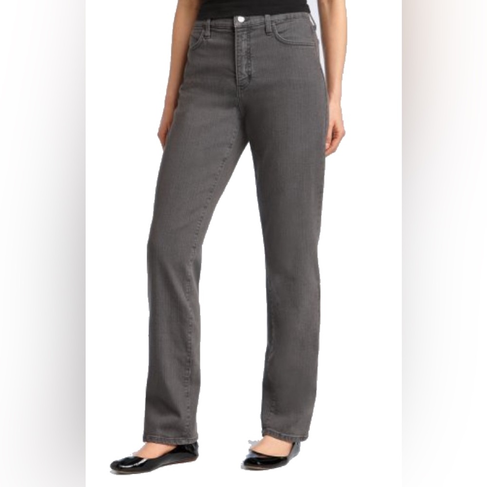 NWT NYDJ Not Your Daughters Jeans Samantha Slim leg Gray stretch 18P Petite